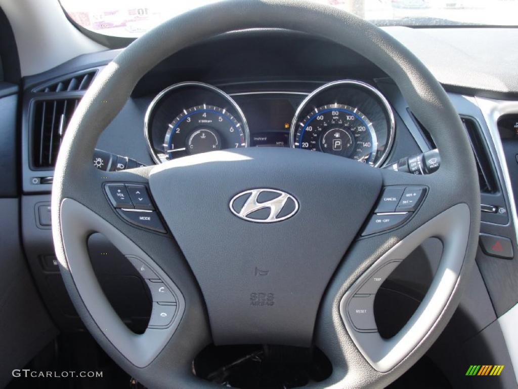 2011 Hyundai Sonata GLS Gray Steering Wheel Photo #40306984