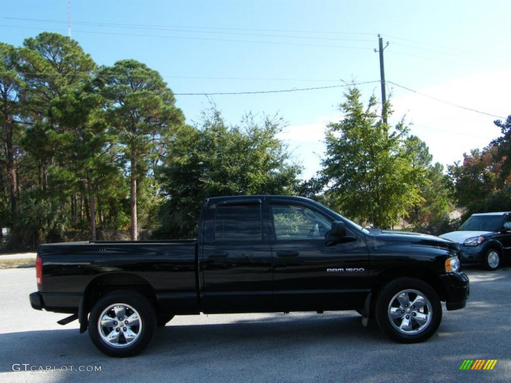 2003 Ram 1500 SLT Quad Cab 4x4 - Black / Dark Slate Gray photo #6