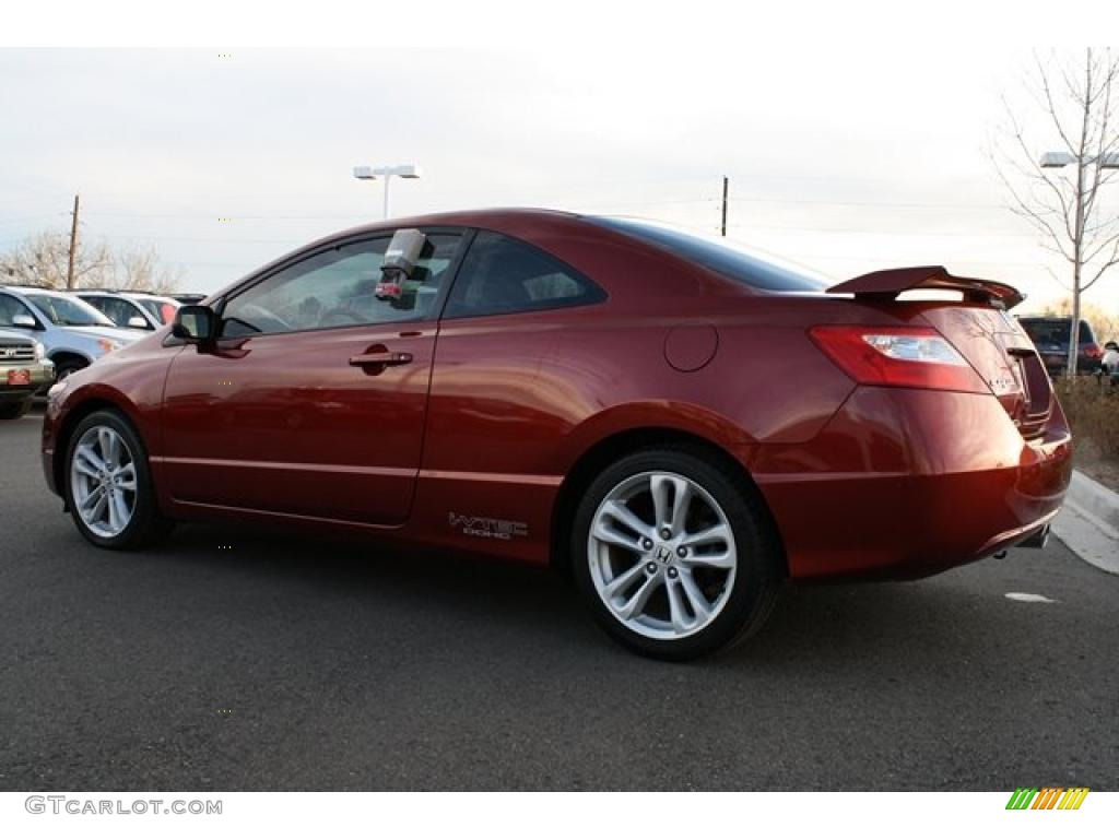 2006 Civic Si Coupe - Habanero Red Pearl / Black photo #4