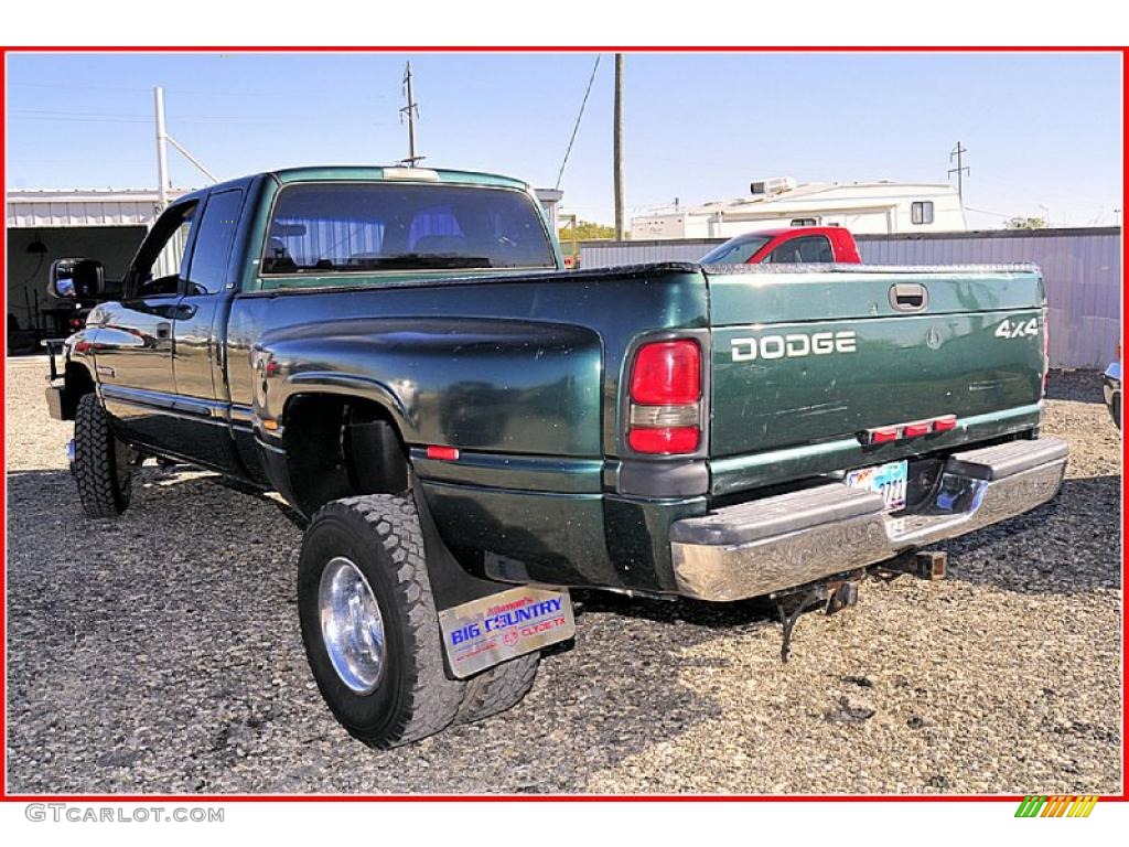 2001 Ram 3500 SLT Club Cab 4x4 Dually - Forest Green Pearl / Mist Gray photo #3