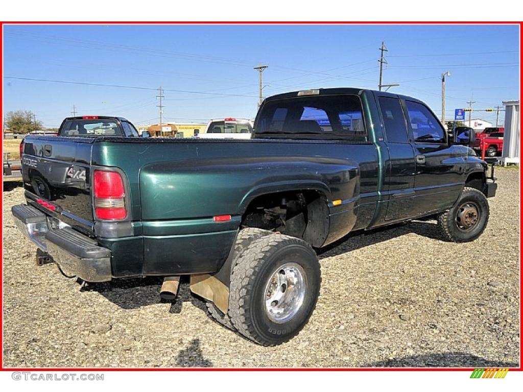 2001 Ram 3500 SLT Club Cab 4x4 Dually - Forest Green Pearl / Mist Gray photo #7