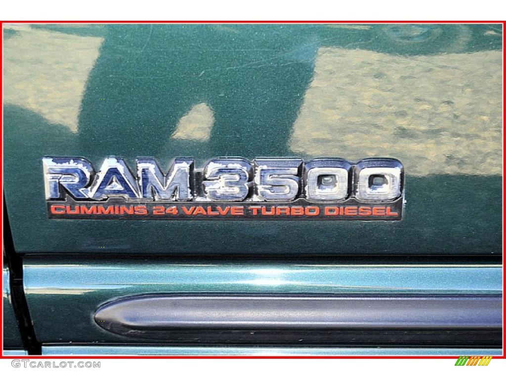 2001 Ram 3500 SLT Club Cab 4x4 Dually - Forest Green Pearl / Mist Gray photo #13