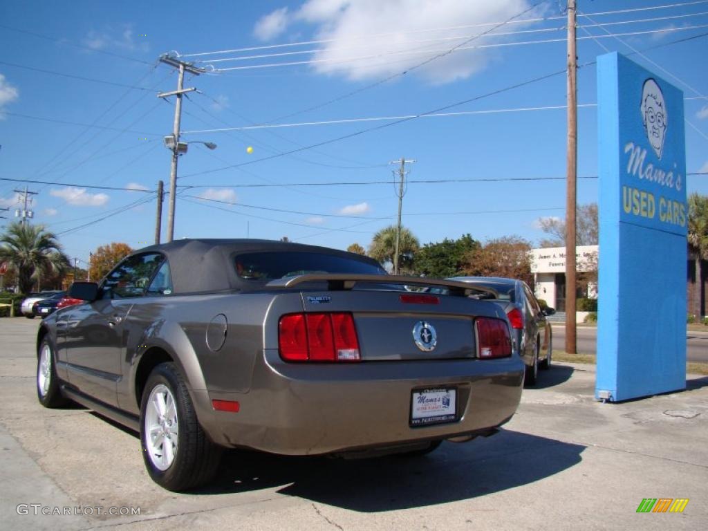 2005 Mustang V6 Deluxe Convertible - Mineral Grey Metallic / Dark Charcoal photo #6