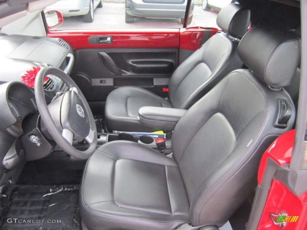 Black Interior 2008 Volkswagen New Beetle S Convertible Photo #40312828