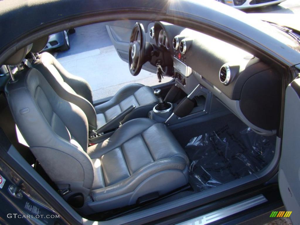 Charcoal Interior 2004 Audi TT 1.8T quattro Roadster Photo #40314908
