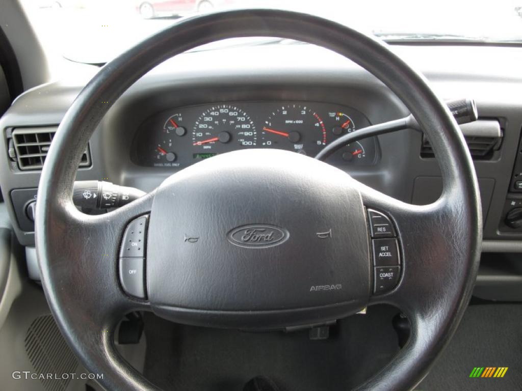2002 Ford F250 Super Duty XLT SuperCab 4x4 Medium Flint Steering Wheel Photo #40315520