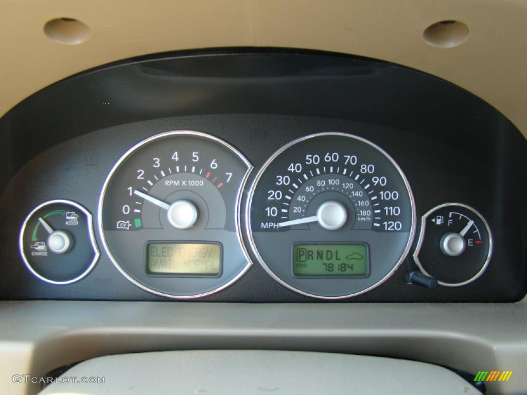 2007 Mercury Mariner Hybrid 4WD Gauges Photo #40316700