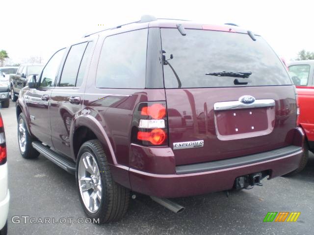 2008 Explorer Limited - Dark Cherry Metallic / Camel photo #2