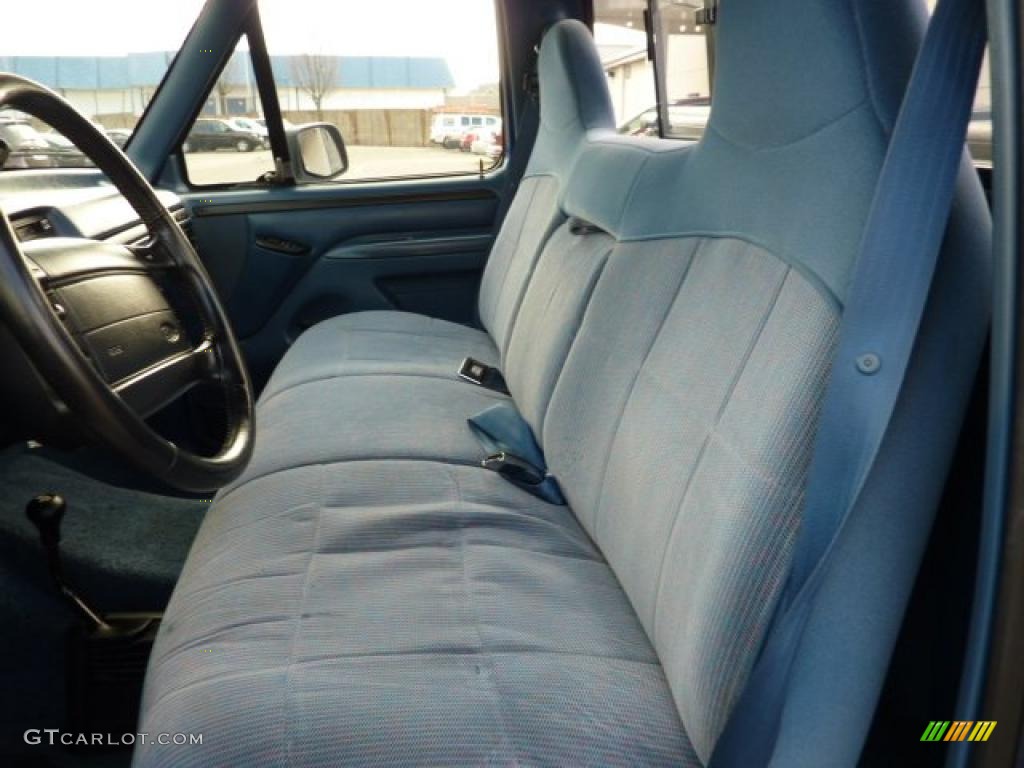 Royal Blue Interior 1996 Ford F150 XLT Regular Cab 4x4 Photo #40320120