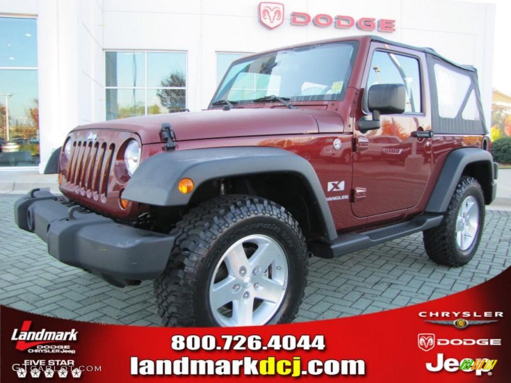 2009 Wrangler X 4x4 - Red Rock Crystal Pearl Coat / Dark Khaki/Medium Khaki photo #1