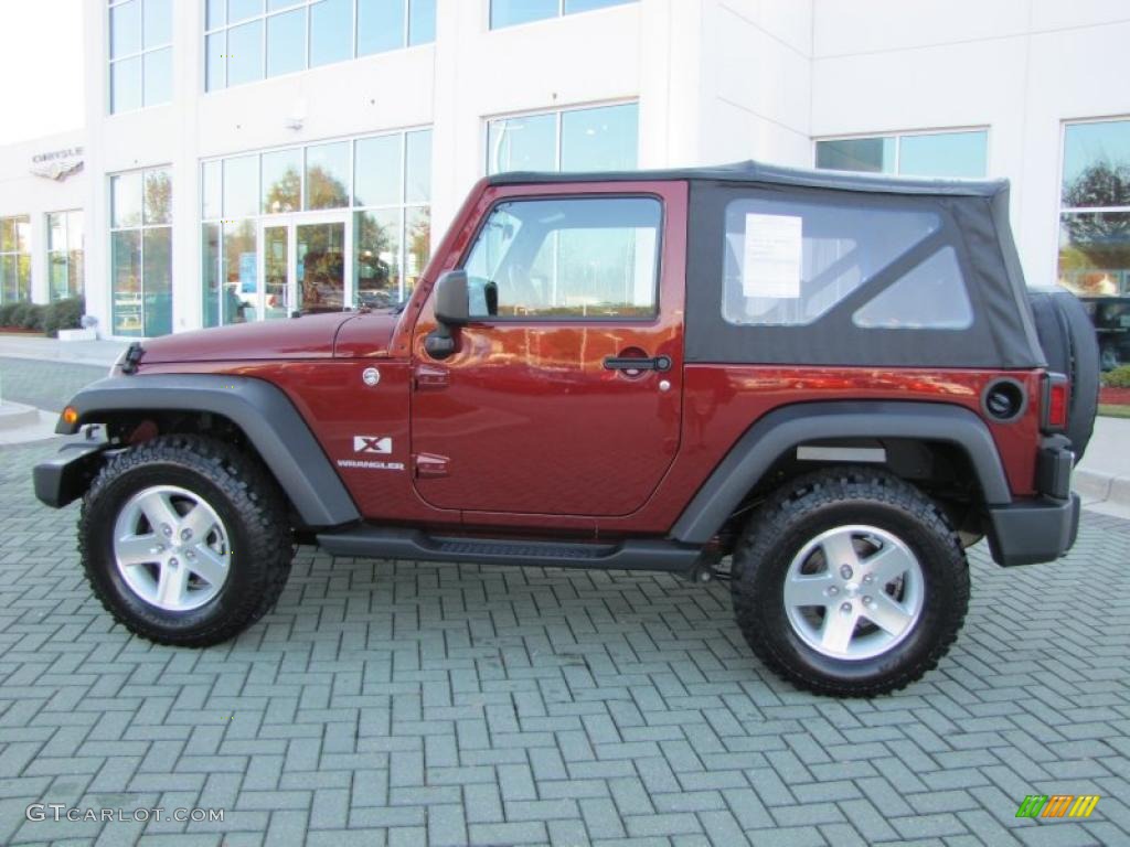 Red Rock Crystal Pearl Coat 2009 Jeep Wrangler X 4x4 Exterior Photo #40320500