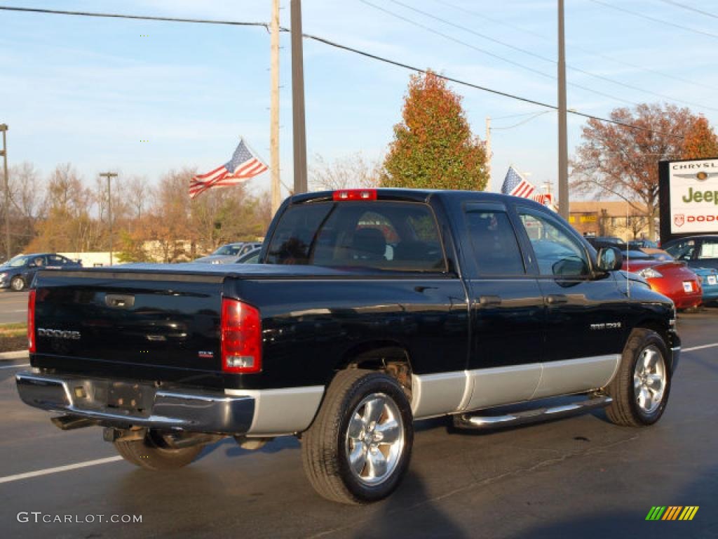 2004 Ram 1500 SLT Quad Cab - Black / Dark Slate Gray photo #3