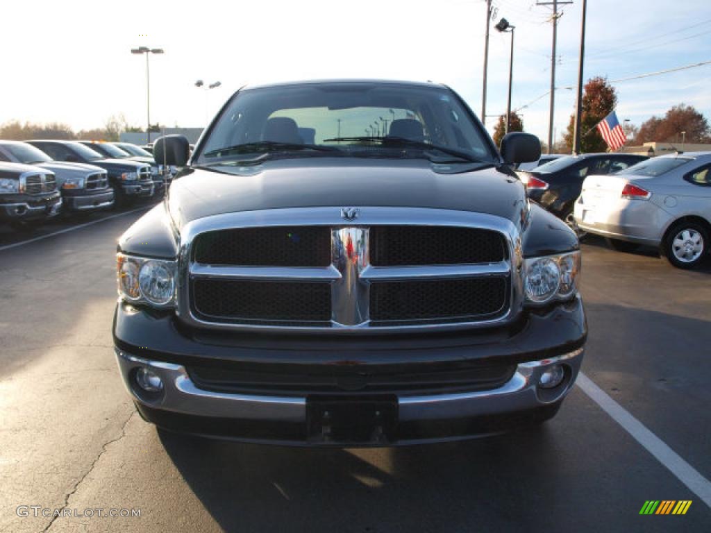 2004 Ram 1500 SLT Quad Cab - Black / Dark Slate Gray photo #8