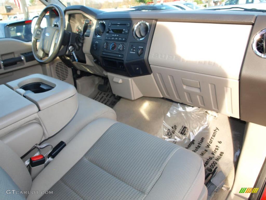 2008 Ford F250 Super Duty XLT Regular Cab 4x4 Medium Stone Dashboard Photo #40321330