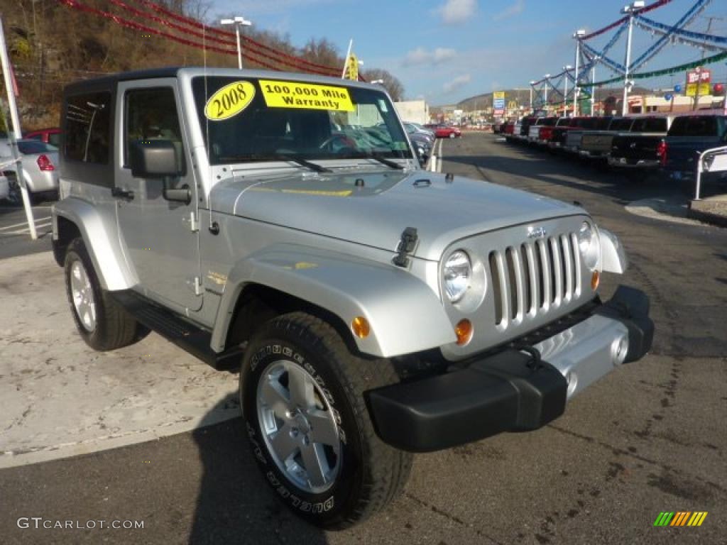 Bright Silver Metallic 2008 Jeep Wrangler Sahara 4x4 Exterior Photo #40322076