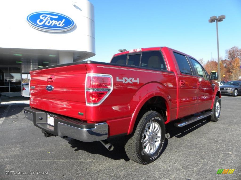 Red Candy Metallic 2010 Ford F150 Lariat SuperCrew 4x4 Exterior Photo #40323372