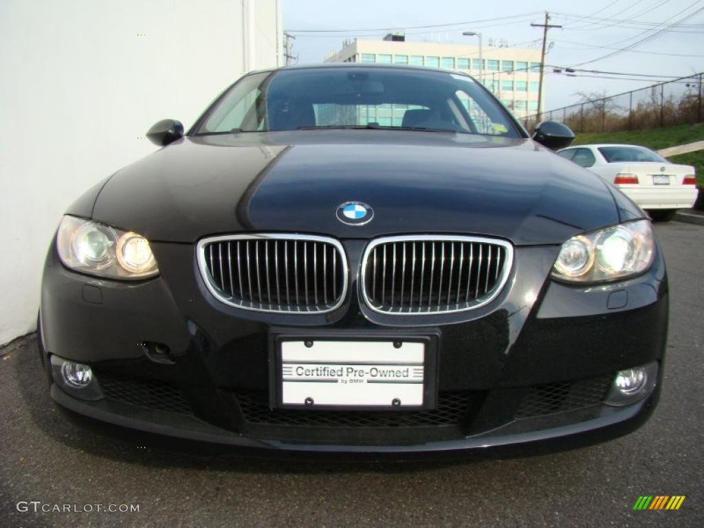 2008 3 Series 328xi Coupe - Jet Black / Black photo #2