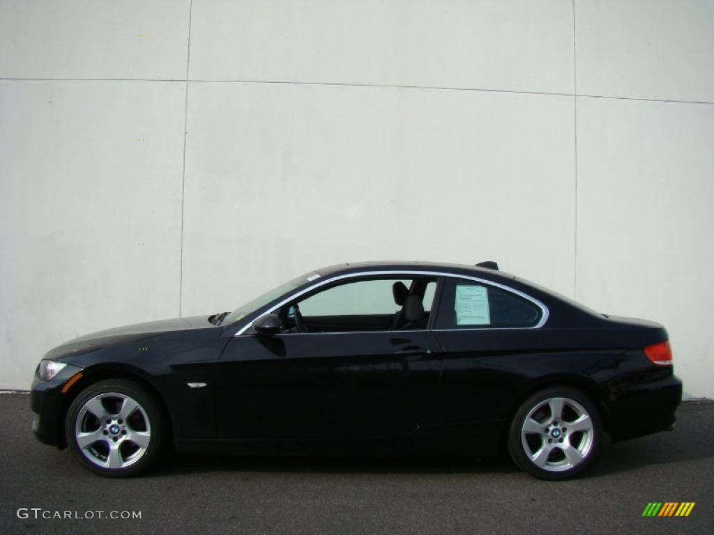 2008 3 Series 328xi Coupe - Jet Black / Black photo #3