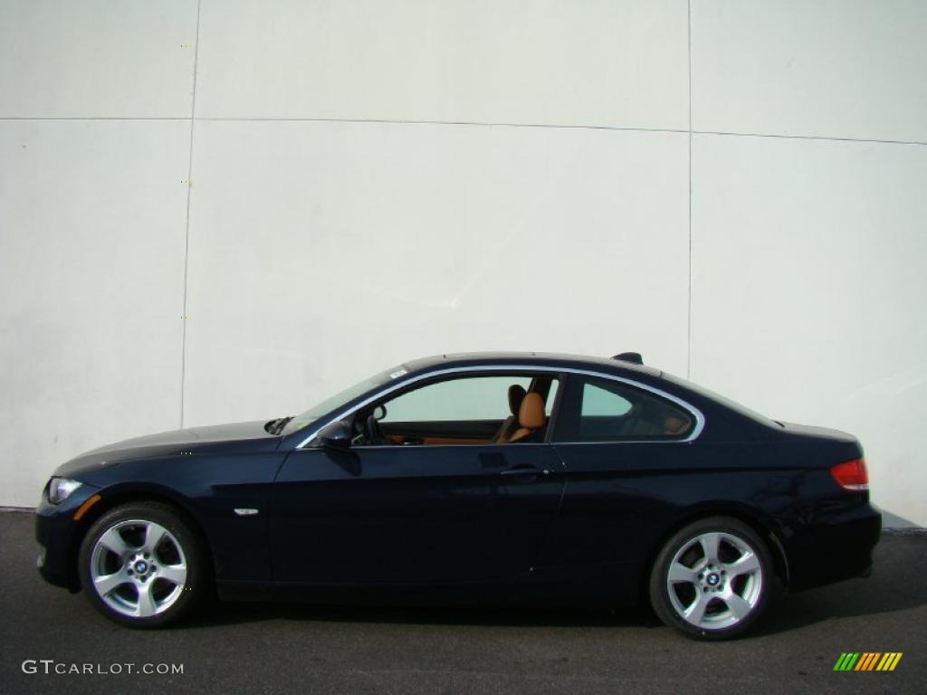 2008 3 Series 328xi Coupe - Monaco Blue Metallic / Saddle Brown/Black photo #3