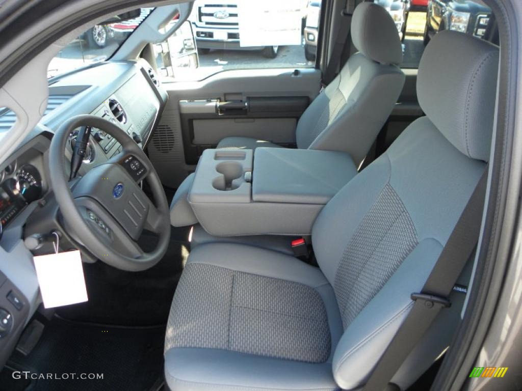 Steel Gray Interior 2011 Ford F250 Super Duty XLT Crew Cab 4x4 Photo #40325764