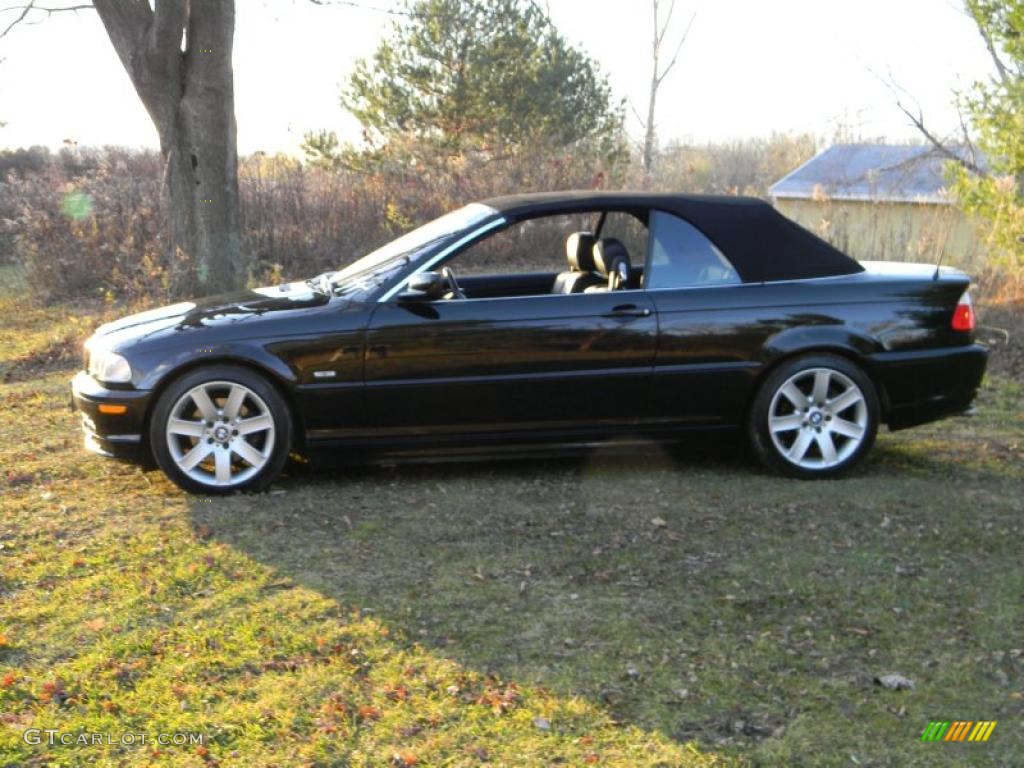 2002 3 Series 325i Convertible - Jet Black / Black photo #3