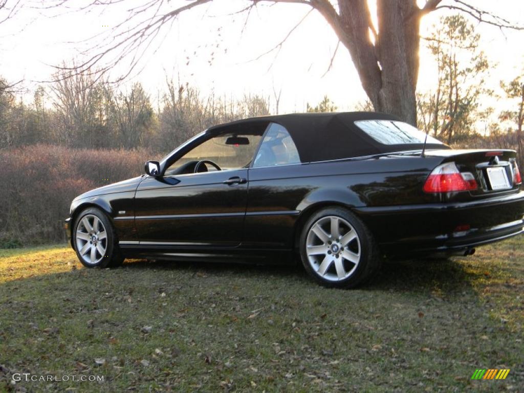 2002 3 Series 325i Convertible - Jet Black / Black photo #4