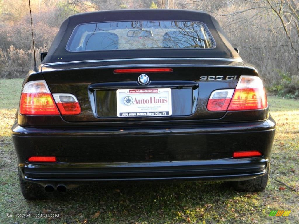 2002 3 Series 325i Convertible - Jet Black / Black photo #5