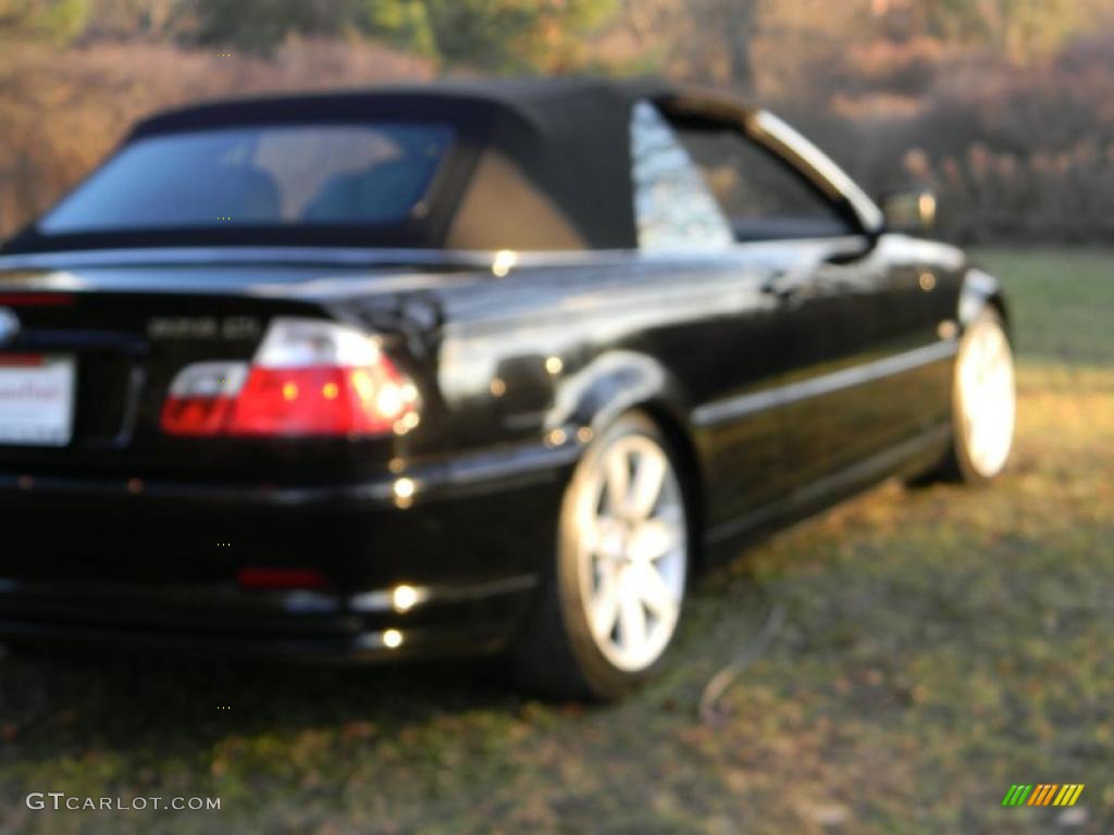 2002 3 Series 325i Convertible - Jet Black / Black photo #8