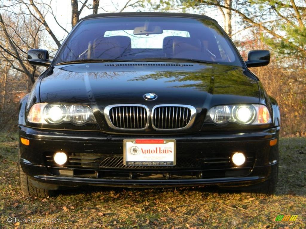 2002 3 Series 325i Convertible - Jet Black / Black photo #12