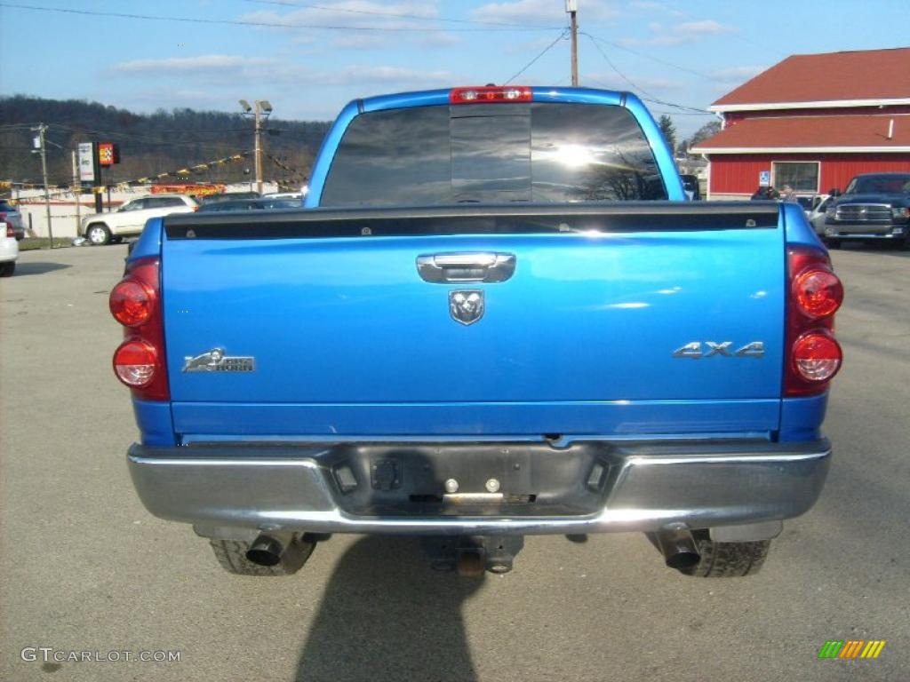 2008 Ram 1500 Big Horn Edition Quad Cab 4x4 - Electric Blue Pearl / Medium Slate Gray photo #6