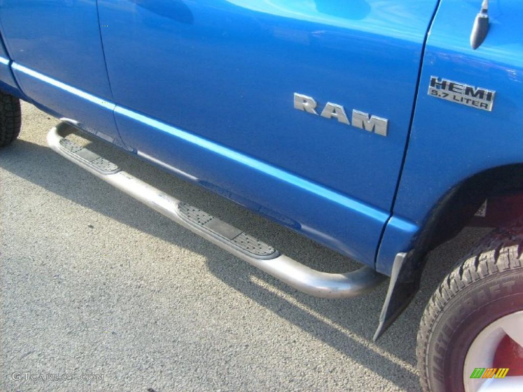2008 Ram 1500 Big Horn Edition Quad Cab 4x4 - Electric Blue Pearl / Medium Slate Gray photo #10