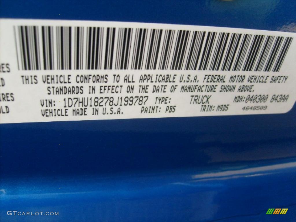 2008 Ram 1500 Big Horn Edition Quad Cab 4x4 - Electric Blue Pearl / Medium Slate Gray photo #22