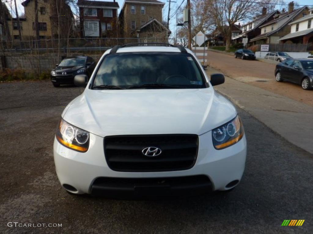 2009 Santa Fe GLS 4WD - Powder White Pearl / Beige photo #10