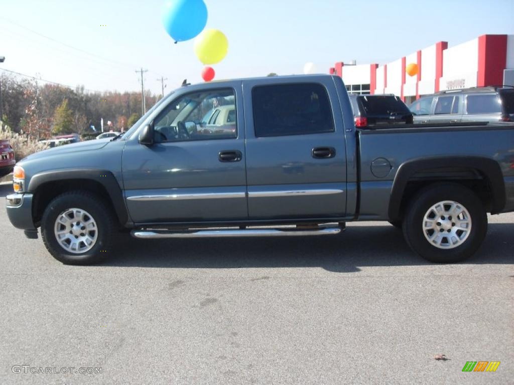 2006 Sierra 1500 SLT Crew Cab 4x4 - Stealth Gray Metallic / Neutral photo #1