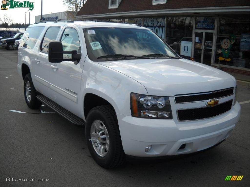 2011 Suburban 2500 LT 4x4 - Summit White / Ebony photo #1