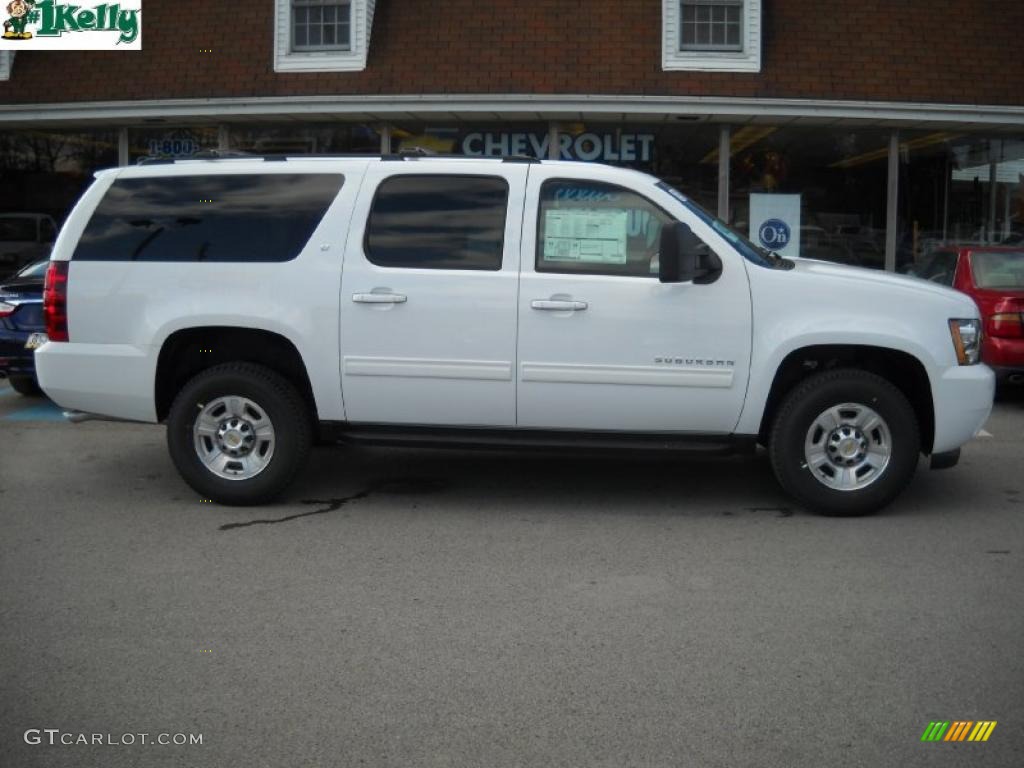 2011 Suburban 2500 LT 4x4 - Summit White / Ebony photo #2