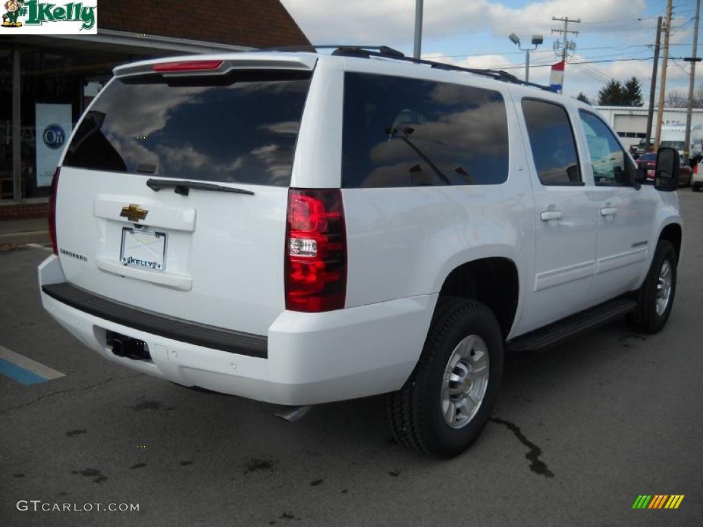 2011 Suburban 2500 LT 4x4 - Summit White / Ebony photo #3