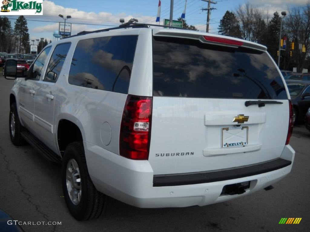 2011 Suburban 2500 LT 4x4 - Summit White / Ebony photo #5