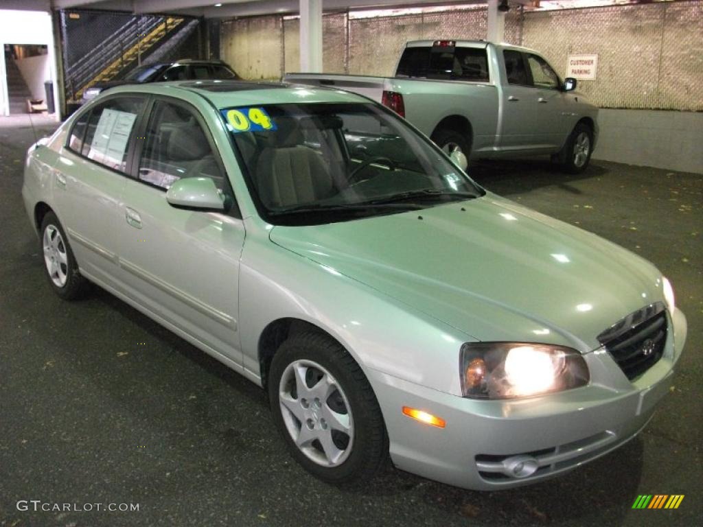 2004 Elantra GLS Sedan - Sea Shell Green / Gray photo #3