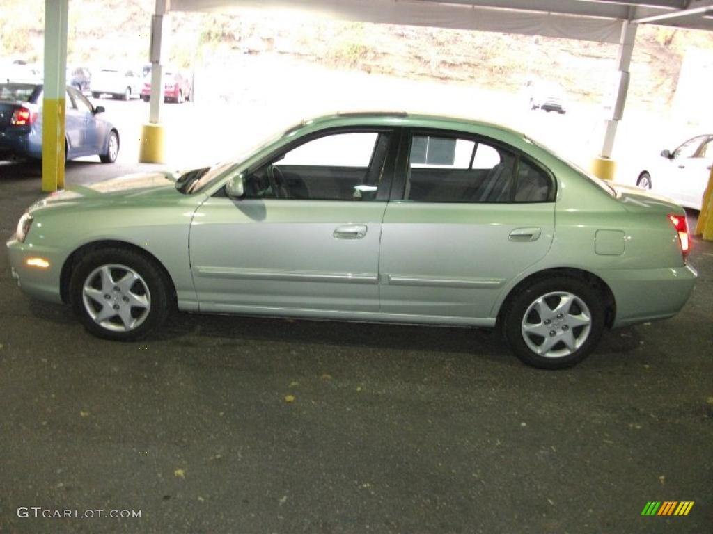 2004 Elantra GLS Sedan - Sea Shell Green / Gray photo #8