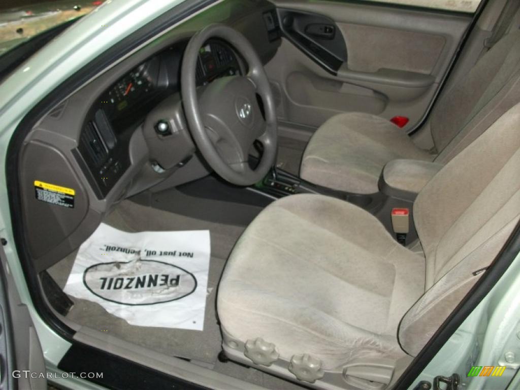 2004 Elantra GLS Sedan - Sea Shell Green / Gray photo #12