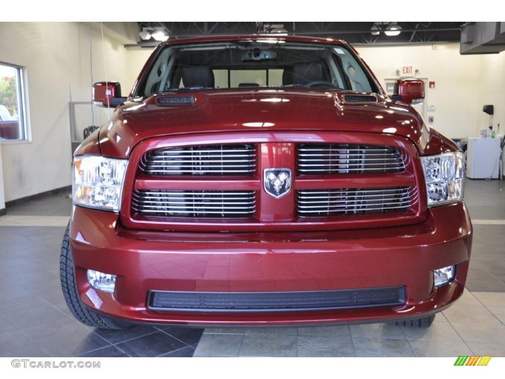 2011 Ram 1500 Sport Quad Cab - Deep Cherry Red Crystal Pearl / Dark Slate Gray photo #3