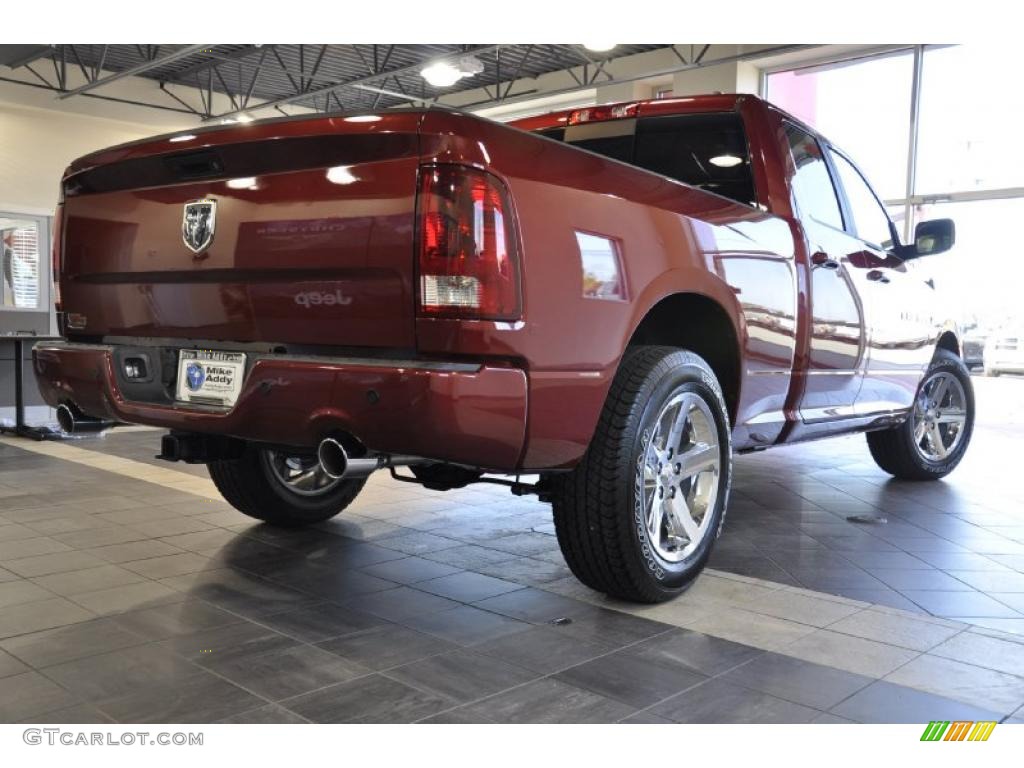 2011 Ram 1500 Sport Quad Cab - Deep Cherry Red Crystal Pearl / Dark Slate Gray photo #5