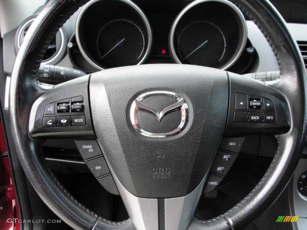 2010 Mazda MAZDA3 s Sport 4 Door Black Steering Wheel Photo #40342568