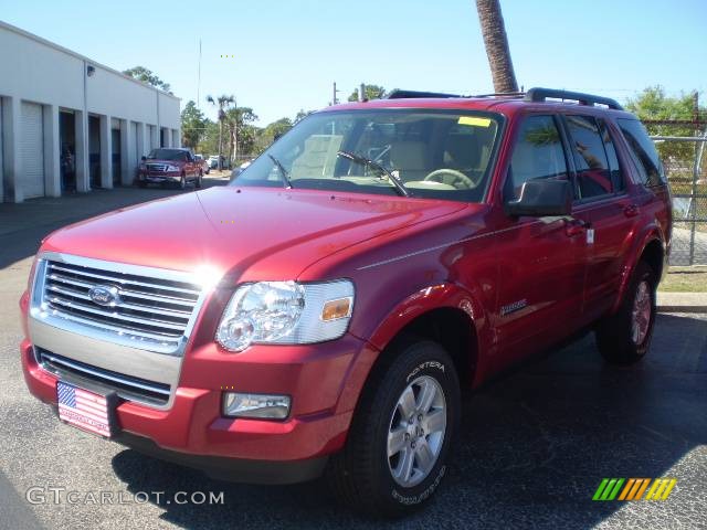 2008 Explorer XLT - Redfire Metallic / Camel photo #1