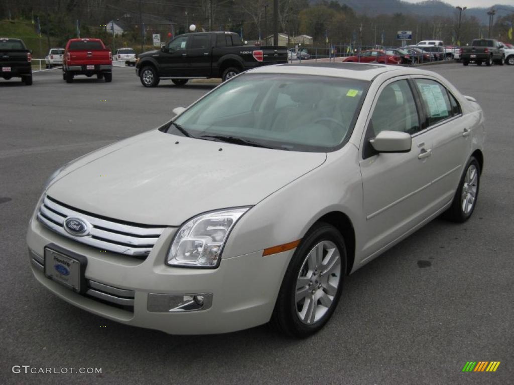 2008 Fusion SEL V6 - Light Sage Metallic / Camel photo #2