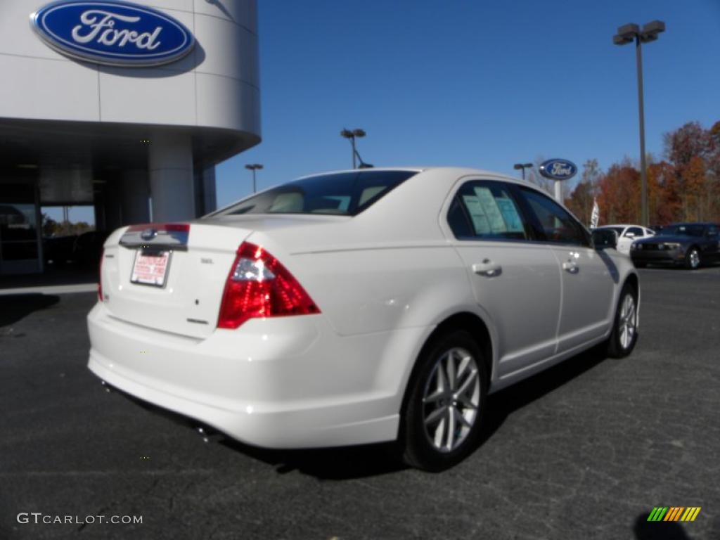 2011 Fusion SEL V6 - White Suede / Medium Light Stone photo #3