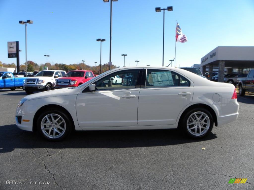 2011 Fusion SEL V6 - White Suede / Medium Light Stone photo #5