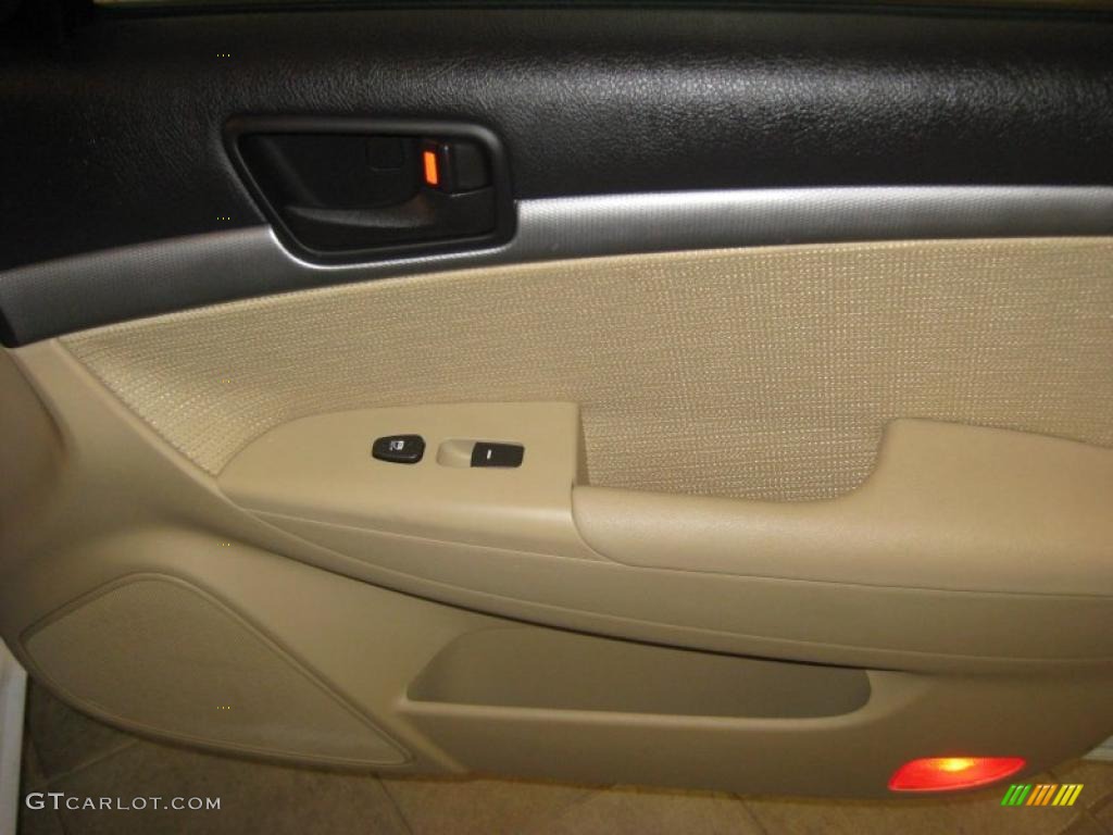 2009 Sonata GLS - Powder White Pearl / Camel photo #20