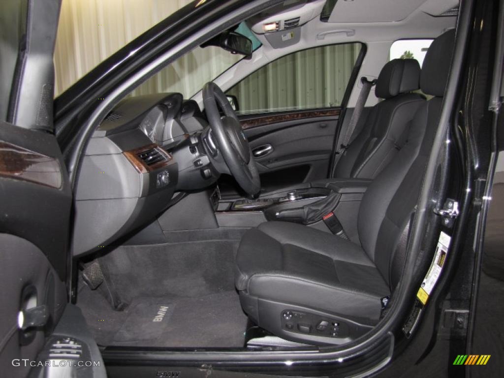 Black Interior 2009 BMW 5 Series 535i Sedan Photo #40347182